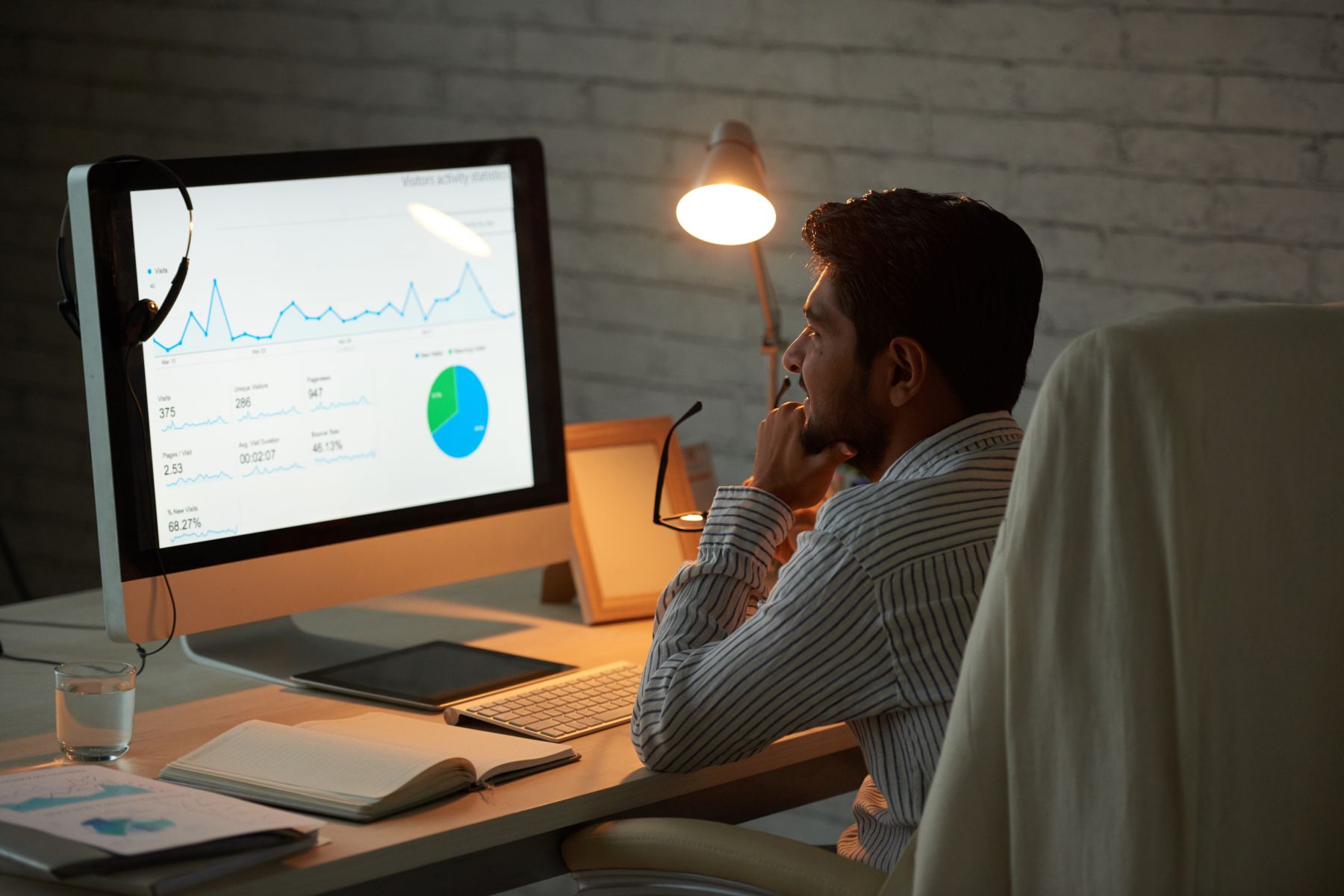 SEO specialist analysing a search performance dashboard